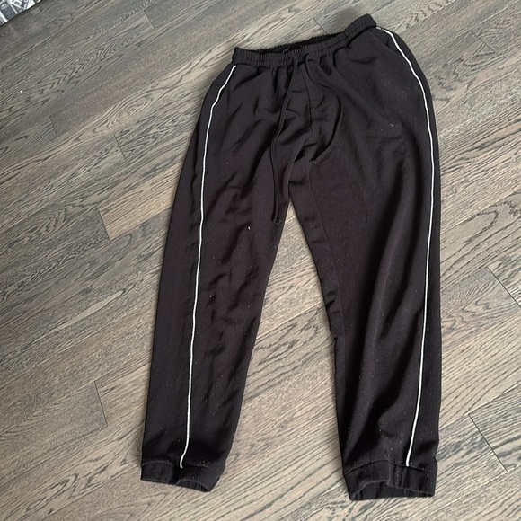 Vintage Black Joggers with White Accents - Picture 4 of 10